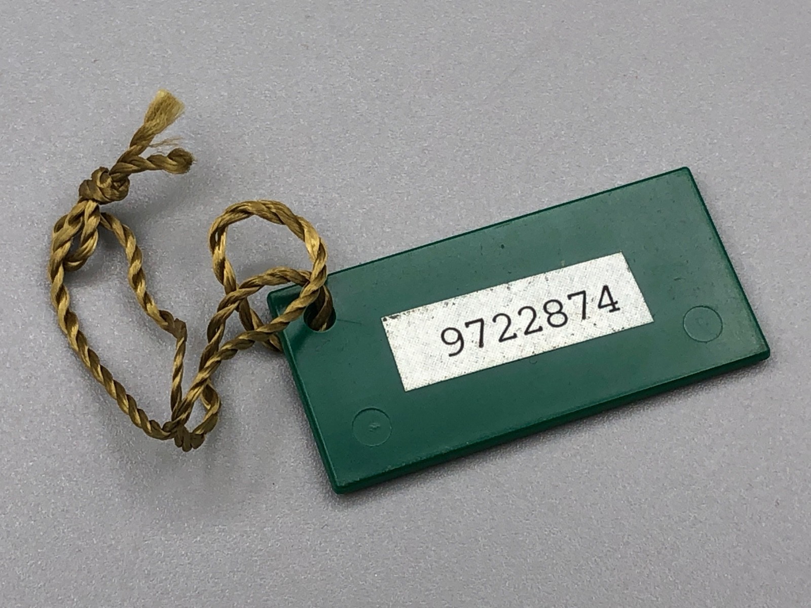 VINTAGE 1980s 80s GENUINE ROLEX PLAIN GREEN HANG TAG AIR KING OYSTER PERPETUAL