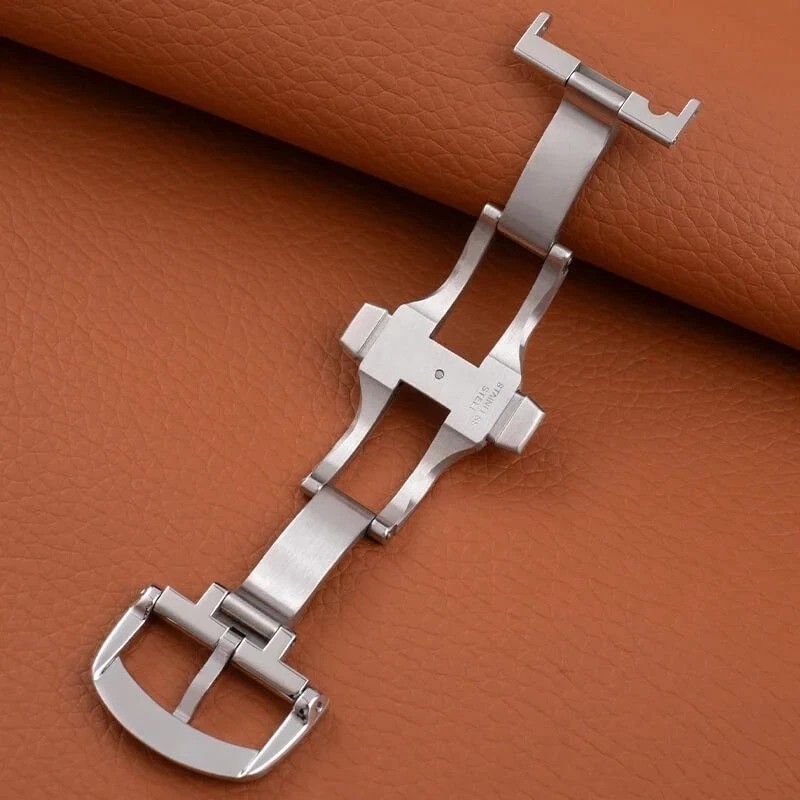 19mm Steel Deployment Buckle Double Push Folding Clasp Fits Piaget Polo Strap