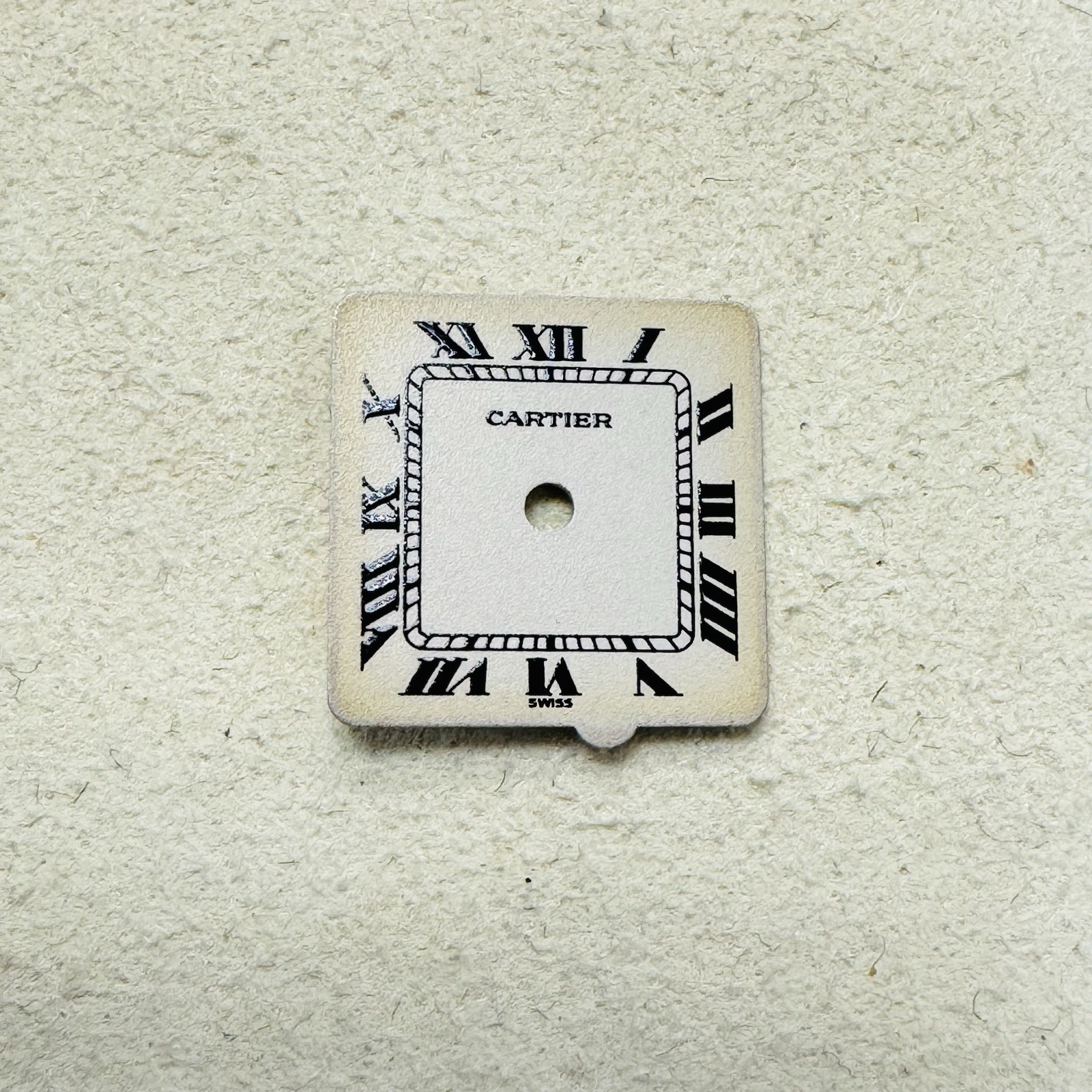 Cartier Panthere Small Square White Dial Part for Repair 13.5×13.3mm