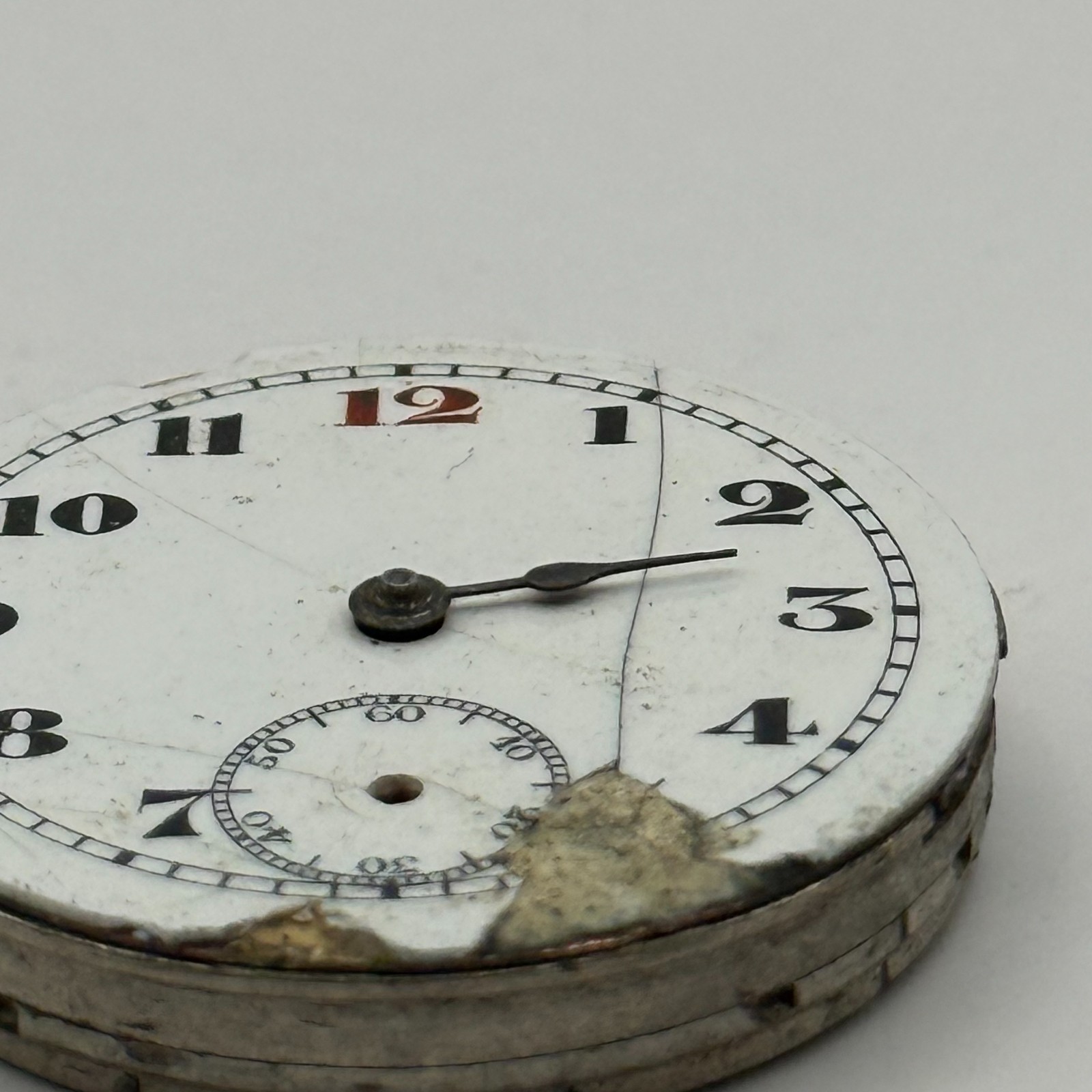 Pinnacle Trench Watch Movement Sub Seconds Red 12 Swiss Manual Wind Parts 28.8mm