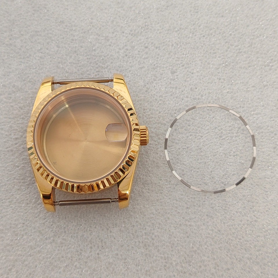 36mm 39mm Gold Stainless Watch Case Sapphire for Nh35 NH36 Movement 28.5mm Dial