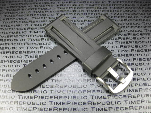 New 26mm HQ PU Rubber Diver Watch Band Tang Buckle Strap PAM I
