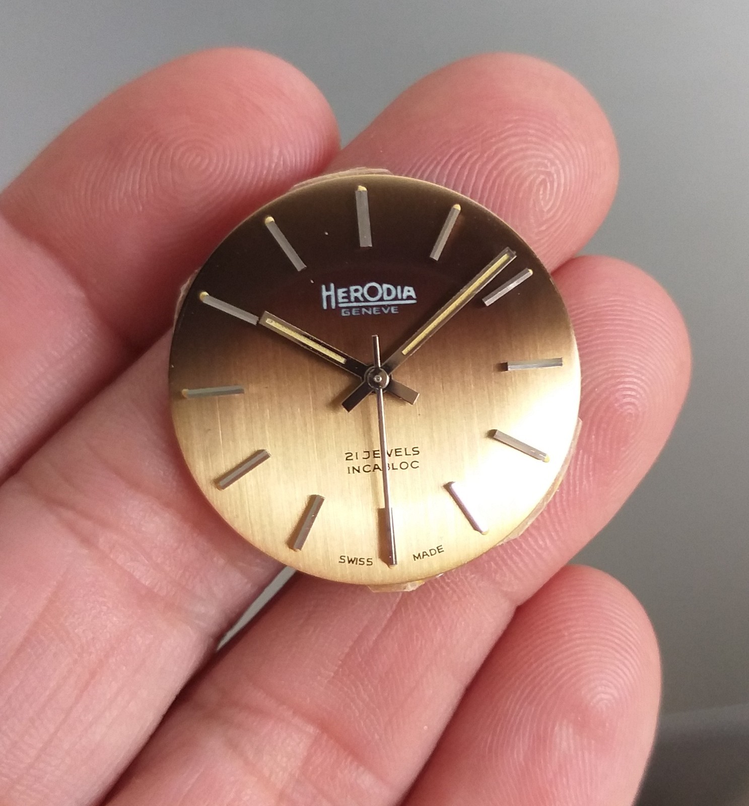 AS 1900 Steel Case + Dial 35mm Project Watch NOS Vintage Swiss Parts No Movement