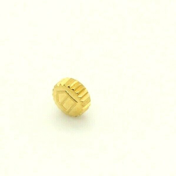 Tag Heuer 6mm Yellow Gold Crown WAR215B WAR215A Crown w/ Gasket #51Y