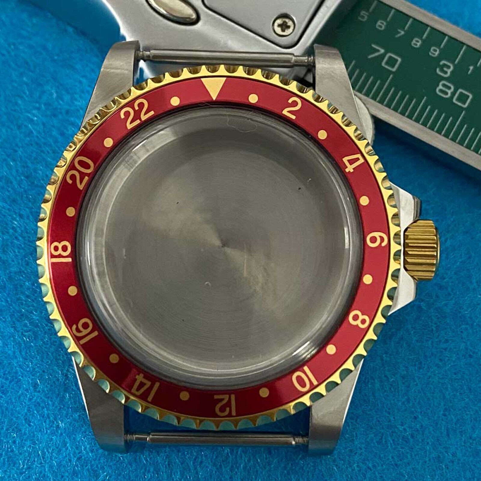 316L Metal Watch Case Golden Retro Shell 39.5mm for Japanese NH35/ NH36 Movement