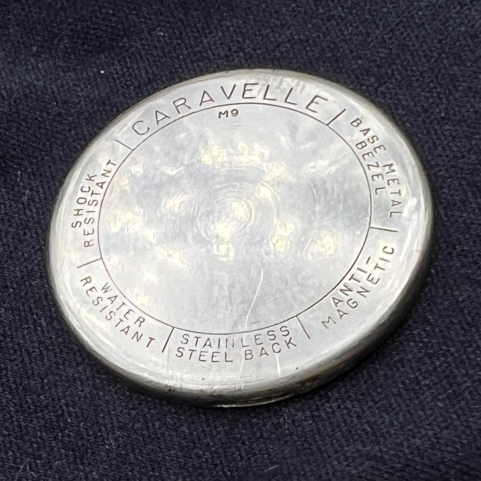 1969 Caravelle M9 Watch Case Back Snap Back Style Watch Part Case # 2467 26.6mm