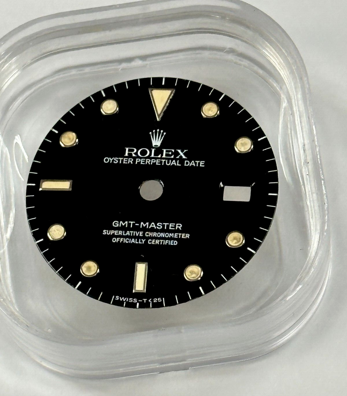 RARE ORIGINAL Vintage Rolex GMT-MASTER Black GLOSSY SPIDER Dial Never Refinished