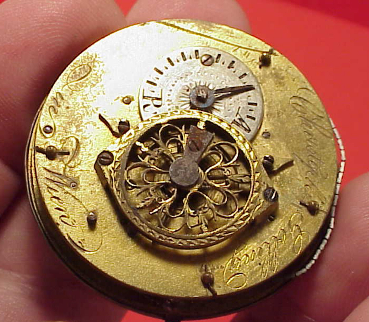 Vintage 38MM CHRISTOPHER GOLLING IN WIEN VERGE FUSEE POCKET WATCH MOVEMENT