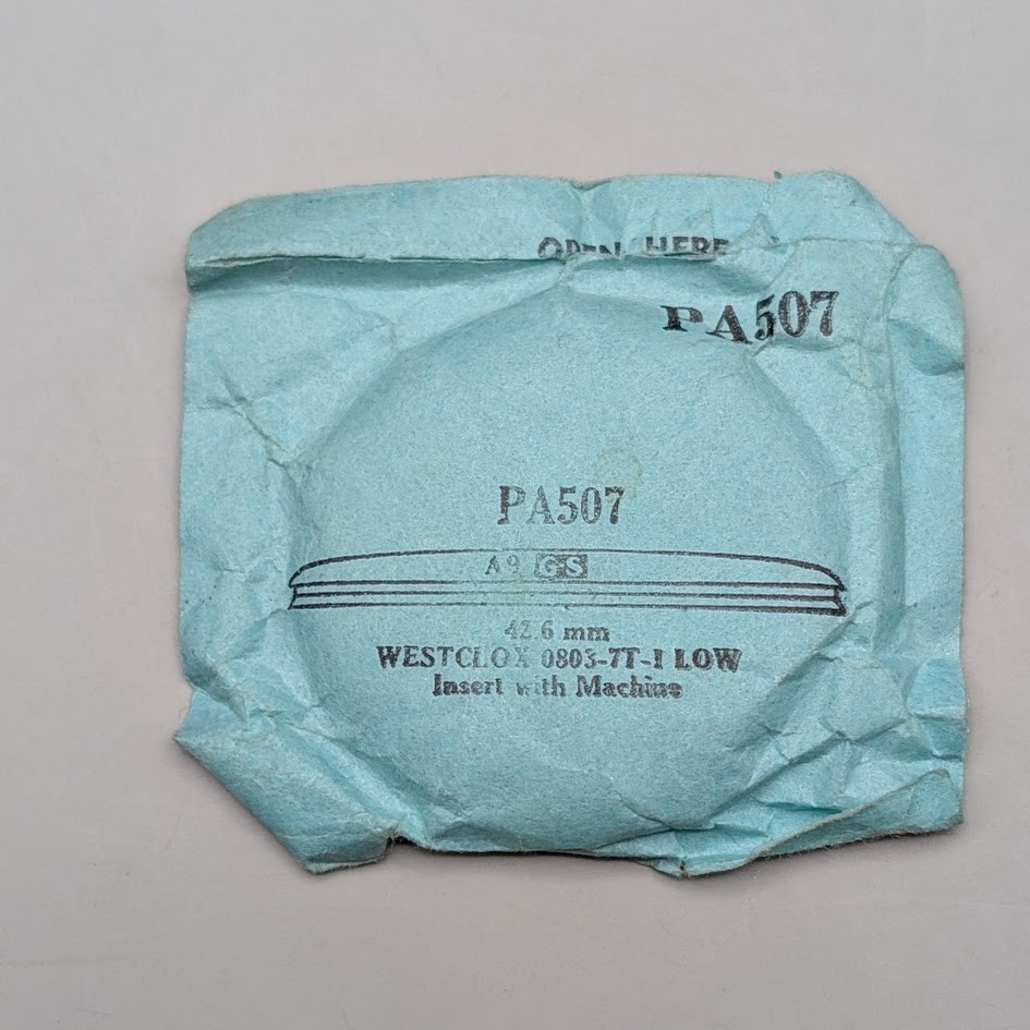 NOS GS PA507 Westclox 0803-7T-1 Low Round Pocket Watch Crystal