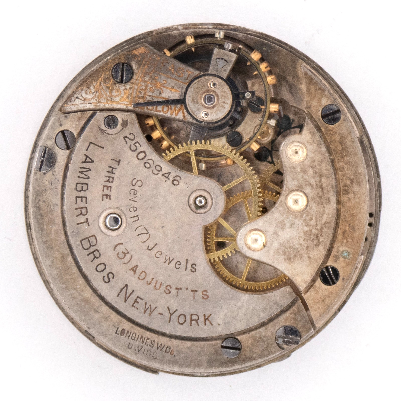 Longines for Lambert Bros 29.6 x 7.2 mm Antique Pocket Watch Movement