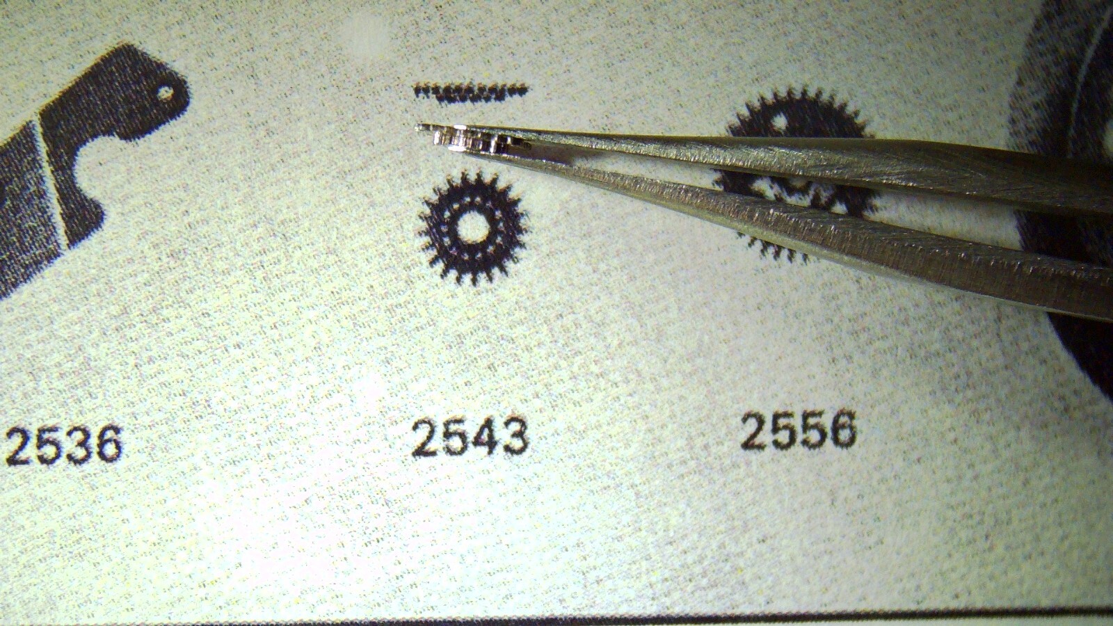 FHF 974 Intermediate Date Wheel Part 2543 Used/Pre-owned