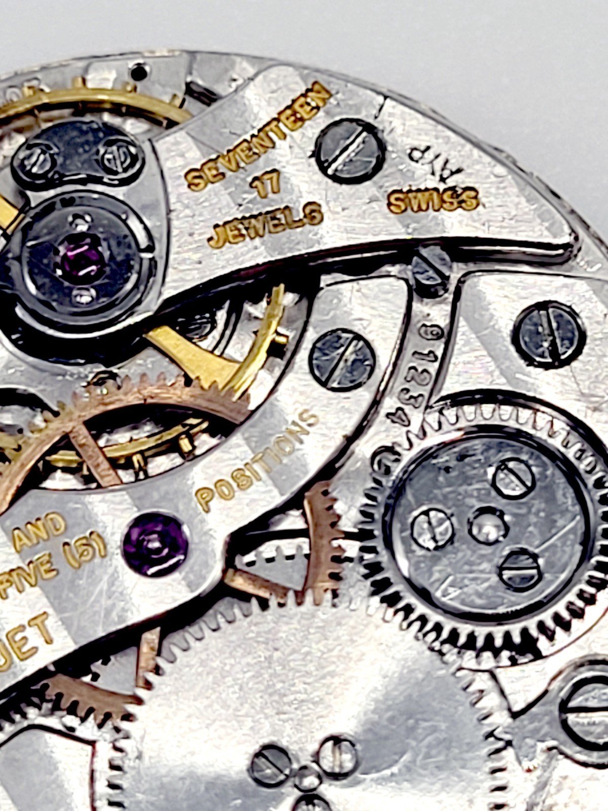 Genuine Audemars Piguet Cal 2001 Movement 18K Gold Witht Crown Hands For Parts