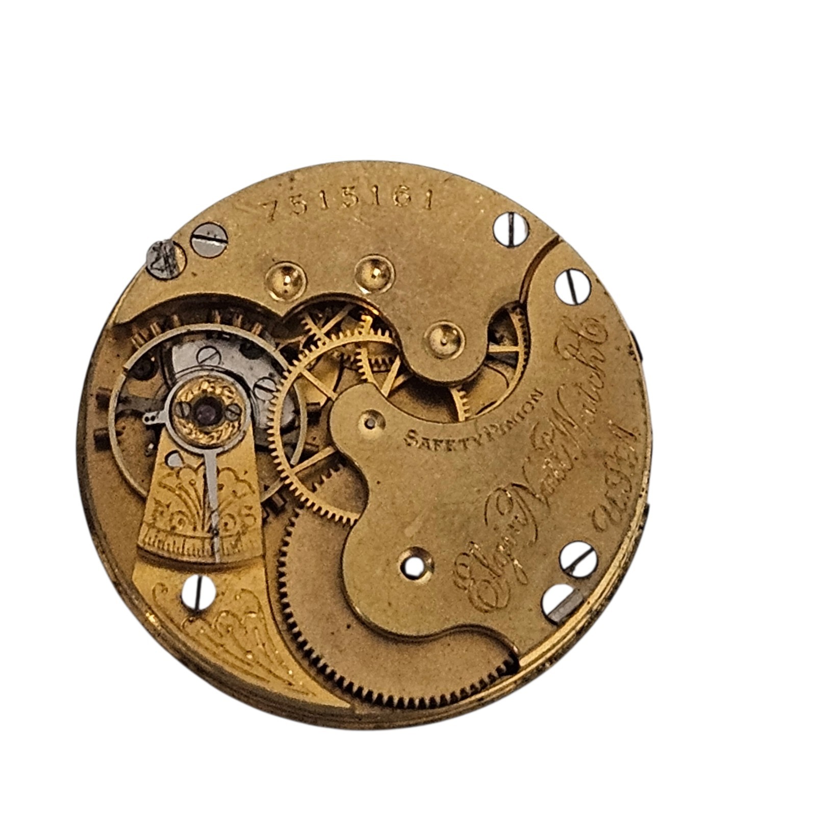 Antique 1899 Elgin Size 0s 7 Jewels Model 1 Pocket Watch Movement Grade 109