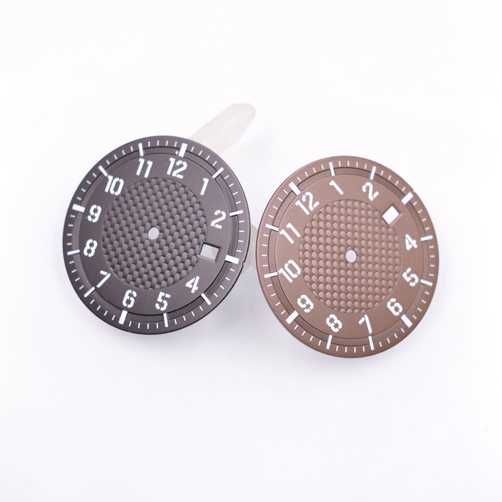 34.50mm Green Luminous Watch Dial Fit for NH35 NH35A NH36 NH36A Movement