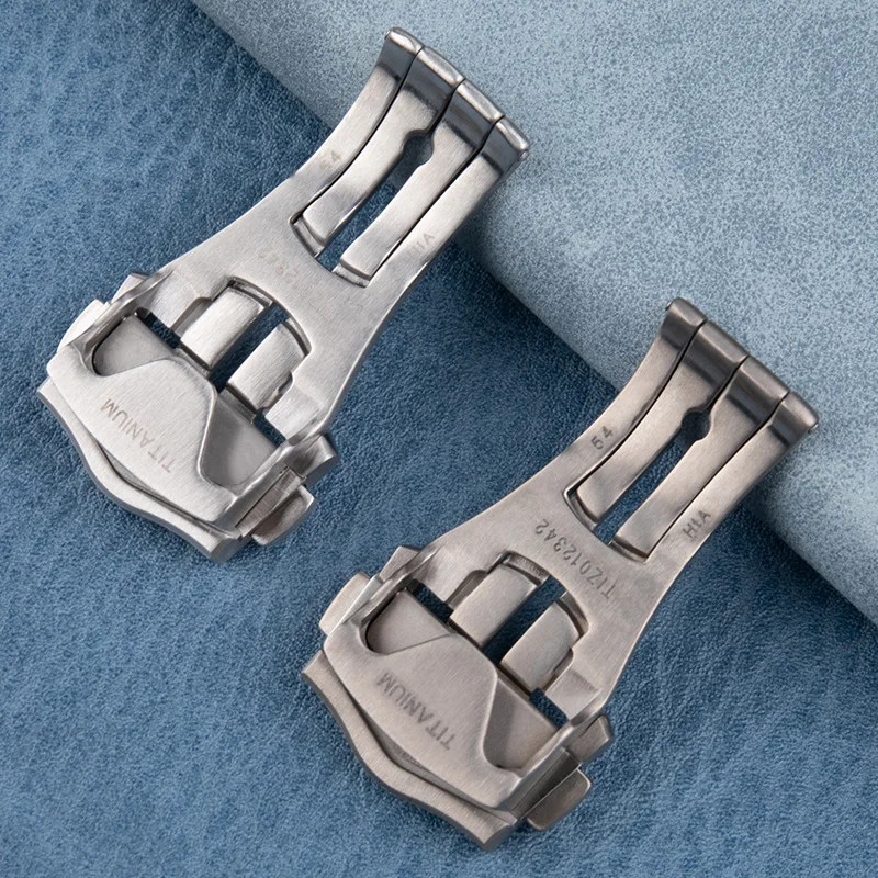 18mm Stainless Steel / Titanium Buckle Clasp For Omega Rubber Watch Strap