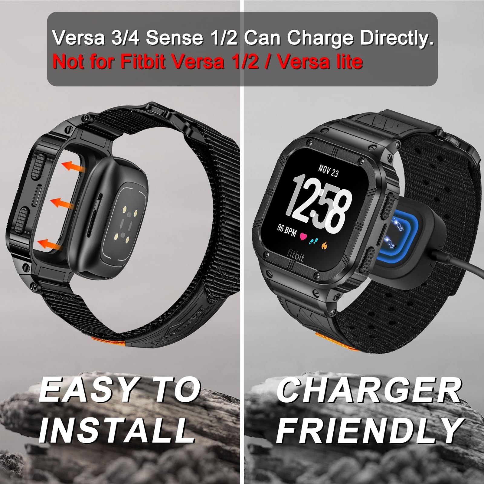 MioHHR Band Compatible with Fitbit Versa 4 3 2 1 /Fitbit Versa Lite/Fitbit Se…