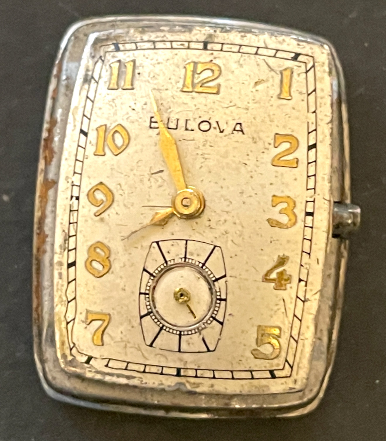 Vintage Bulova Cal 8AE Men’s Watch Movement Running Ticks Balance 8 AE 21j USA