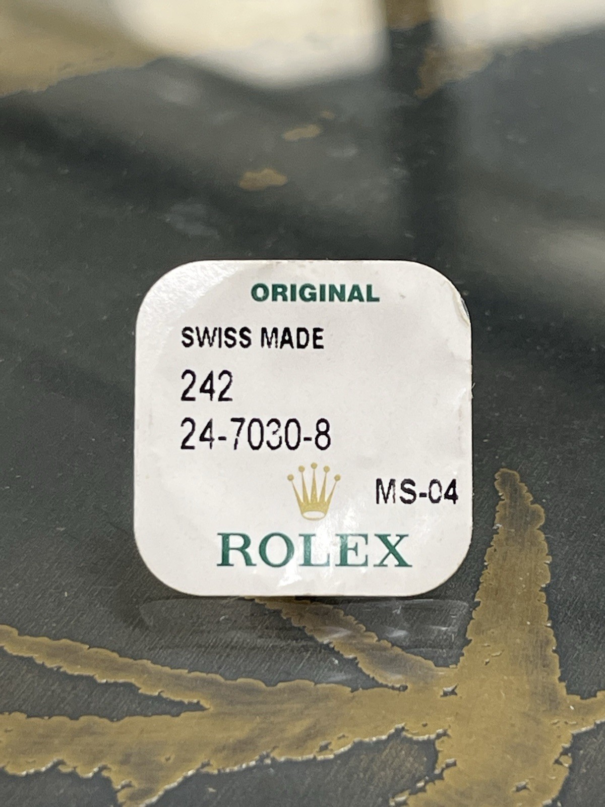 Factory Sealed Unopened NOS Rolex Case Tube 7mm 18k YG Part No. 24-7030-8 MS-04