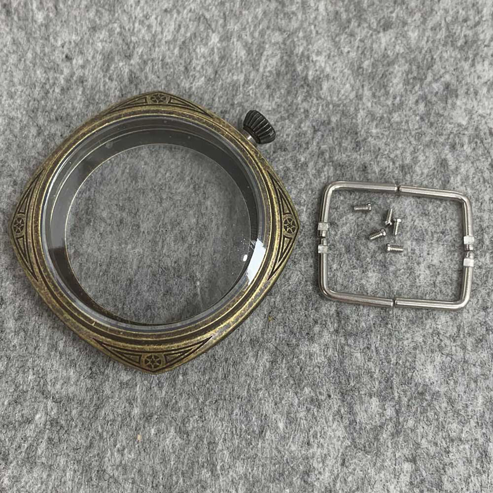 45mm 316L Stainless Steel Electro-Plated for ETA 6497/6498 Movement Watch Case