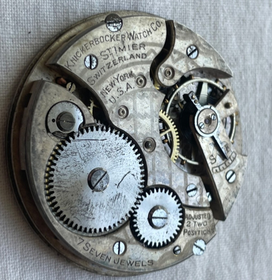 Knickerbocker 7 jewels New York – movement for pocket watch AS IS – lot0205