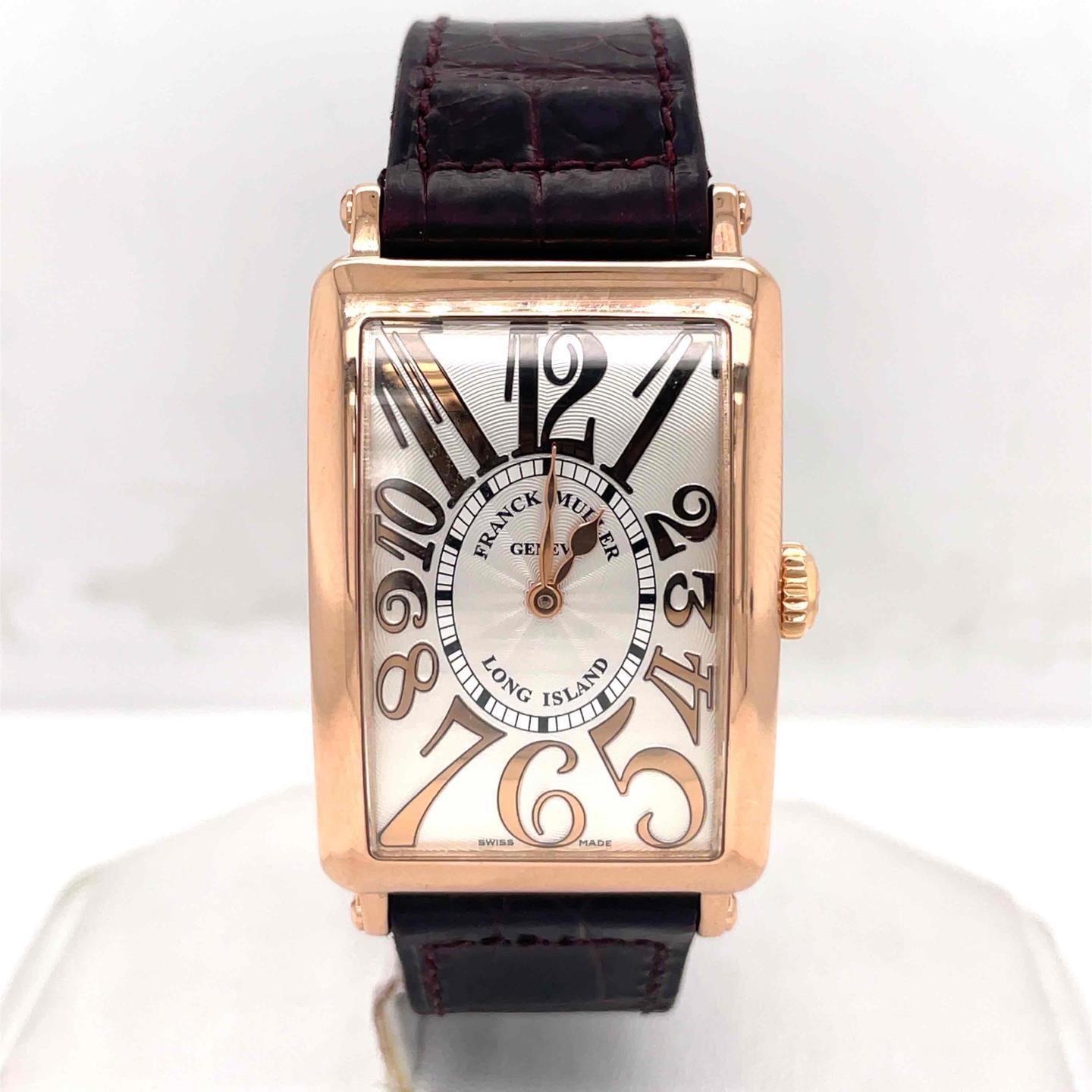 Franck Muller Long Island Quartz 26mm 18k RoseGold Silver Dial Ladies 952 QZ REL