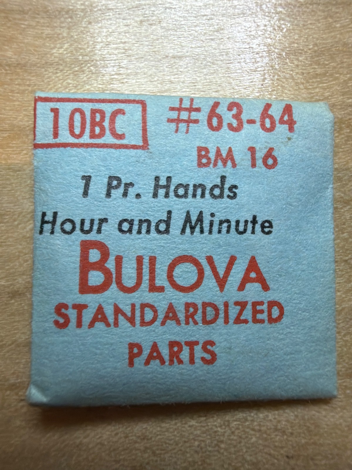 Bulova – NOS – 63-64 Pair of Watch Hands – Various Calibers & Finishes