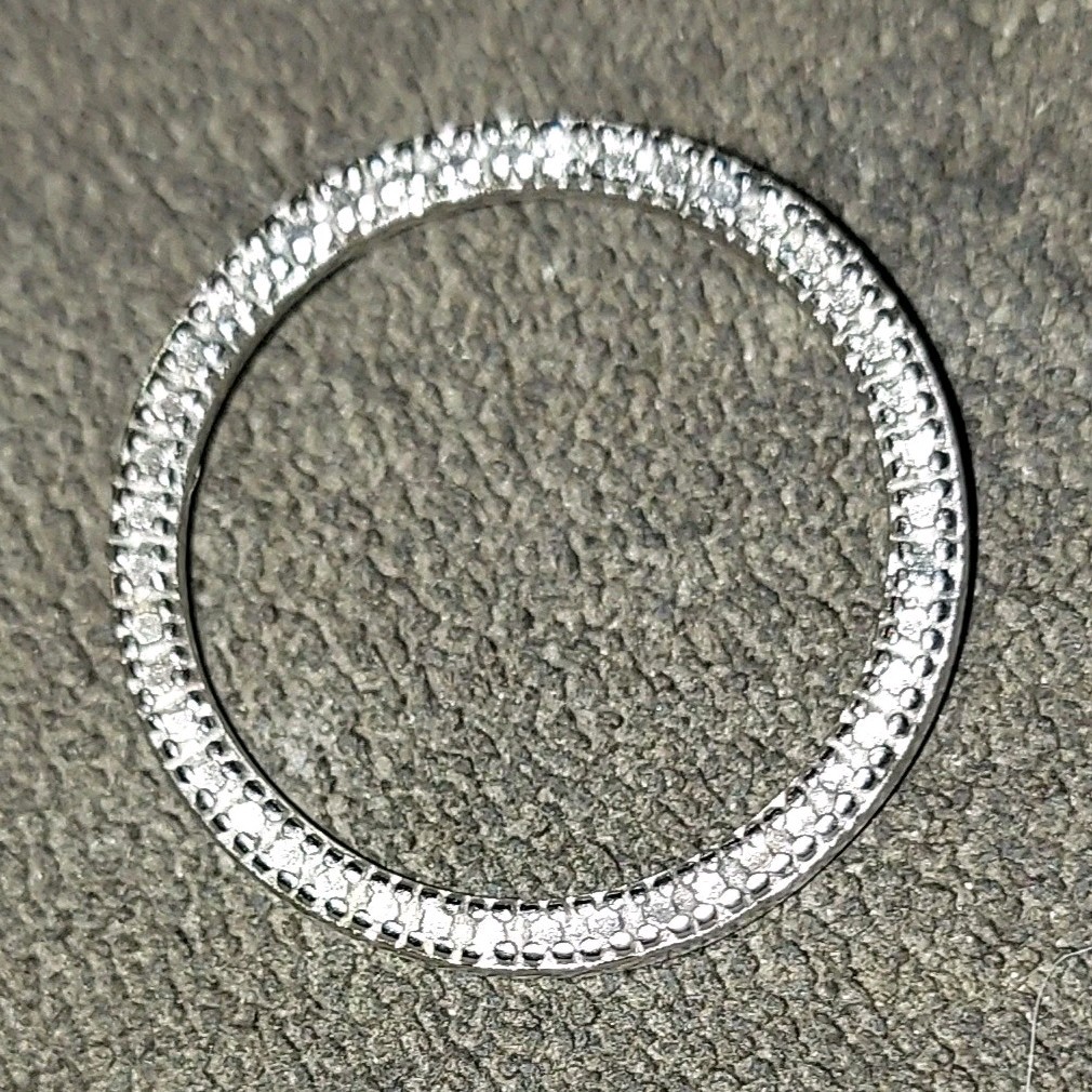 Sterling Silver 925 Watch Bezel Insert Silver Replacement Part for Watch