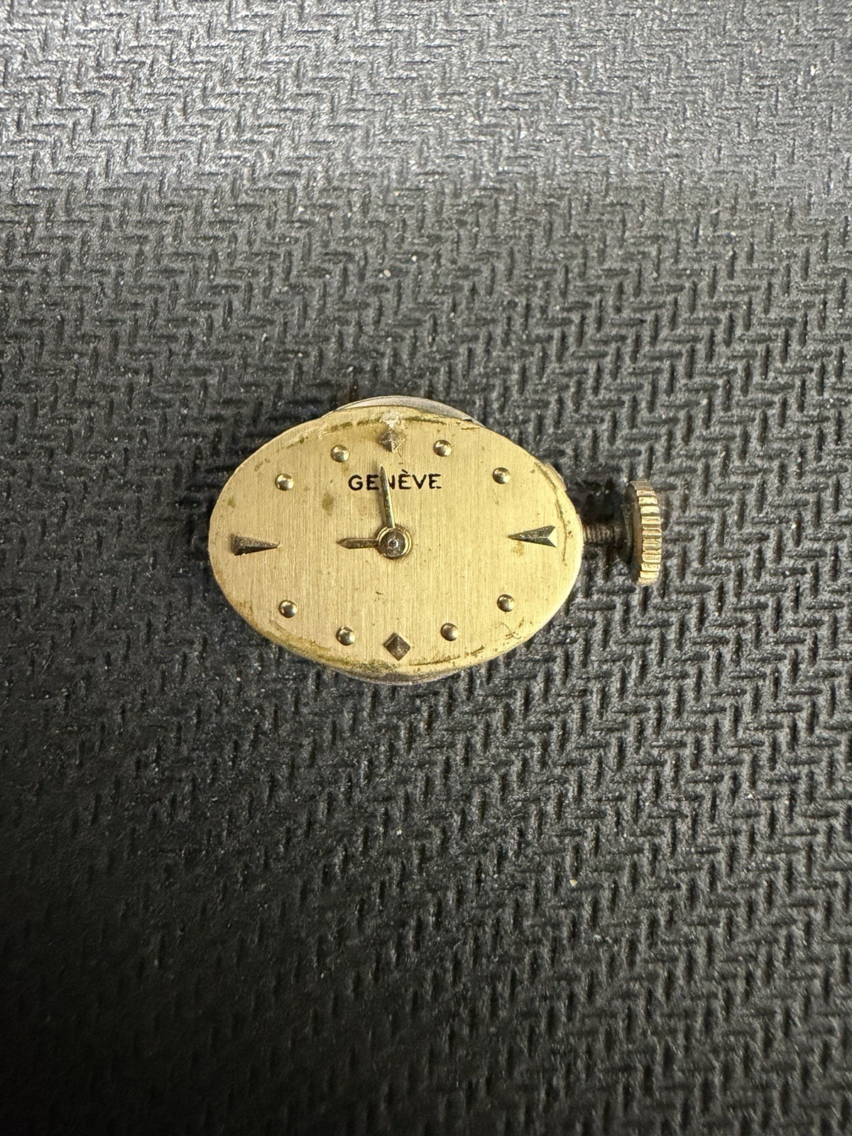 Vintage Geneve Oval Ladies Cocktail Watch Movement With Dial – Running
