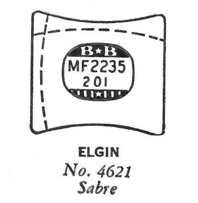 ELGIN : SABRE & 4621 – Fancy 22.3mm x 20.1mm