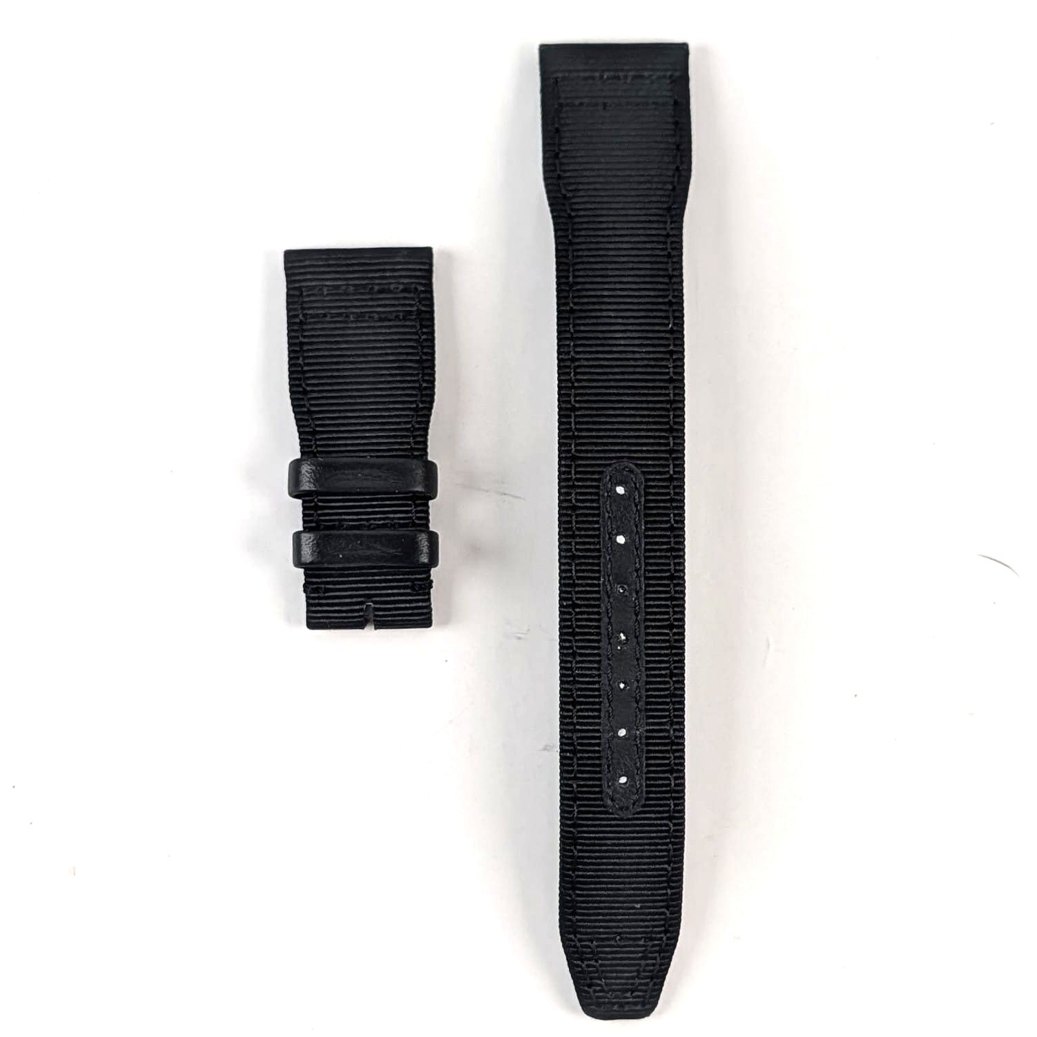 Genuine IWC Big Pilot Watch Strap 21/18 Black Canvas Fabric/Canvas.