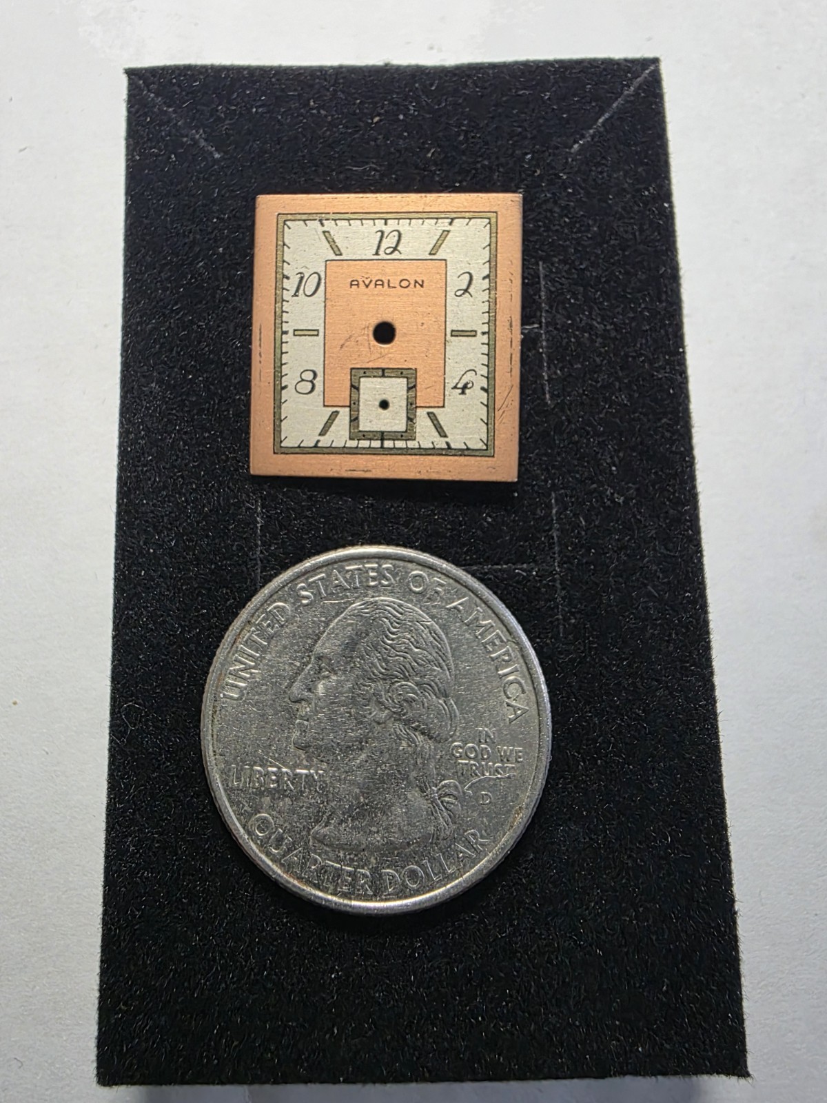 Vtg Avalon Art Deco Watch Dial 20.70×19.70mm (V19)