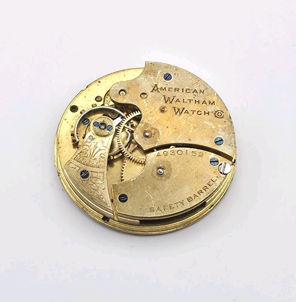 1891 Waltham Model 1890 Grade J 7J 6s Pocket Watch Movement For Repair