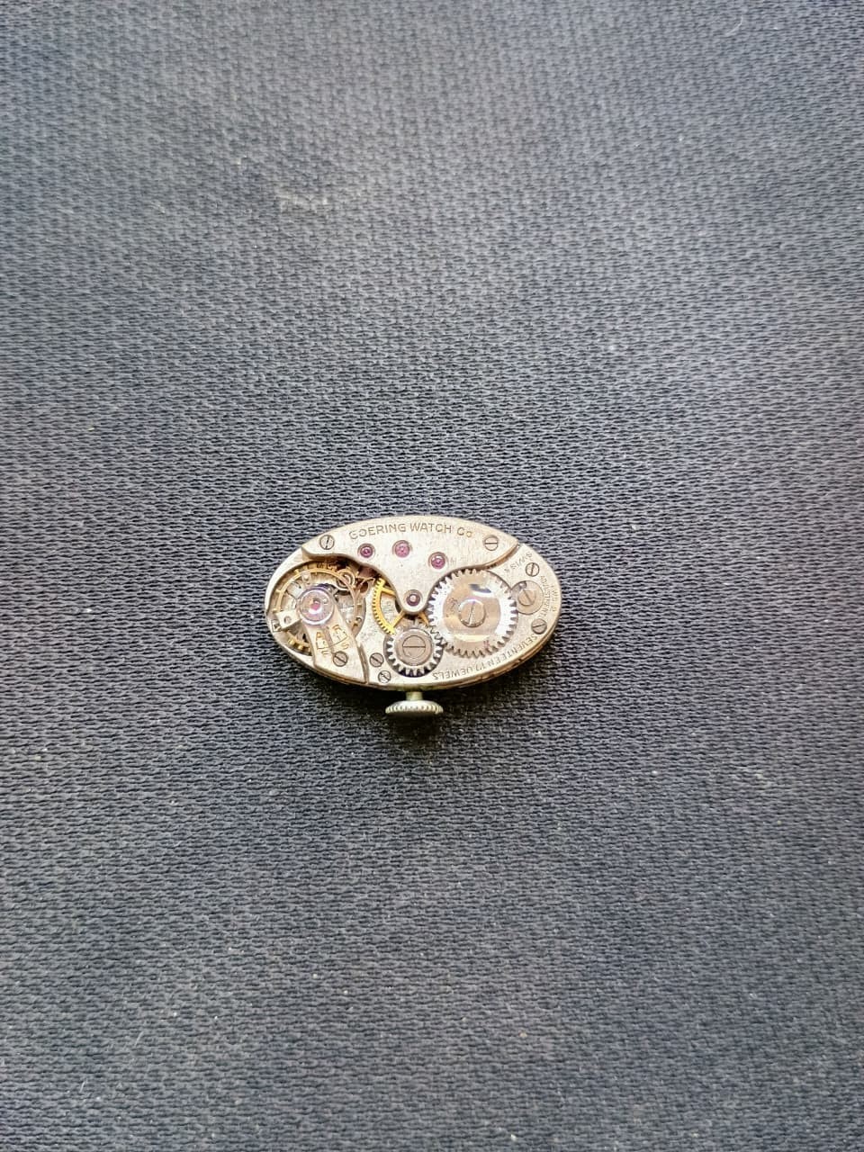 Vintage Rare Goering Swiss 17 Jewels 1960s Watch Mechanism (For Parts Or Repair)
