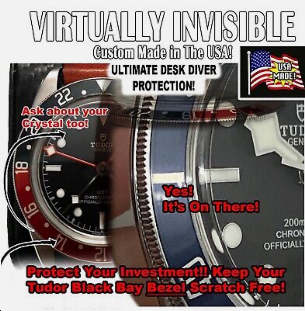 For Tudor Black Bay GMT HD Protectors – Bezel & Clasp Set x2