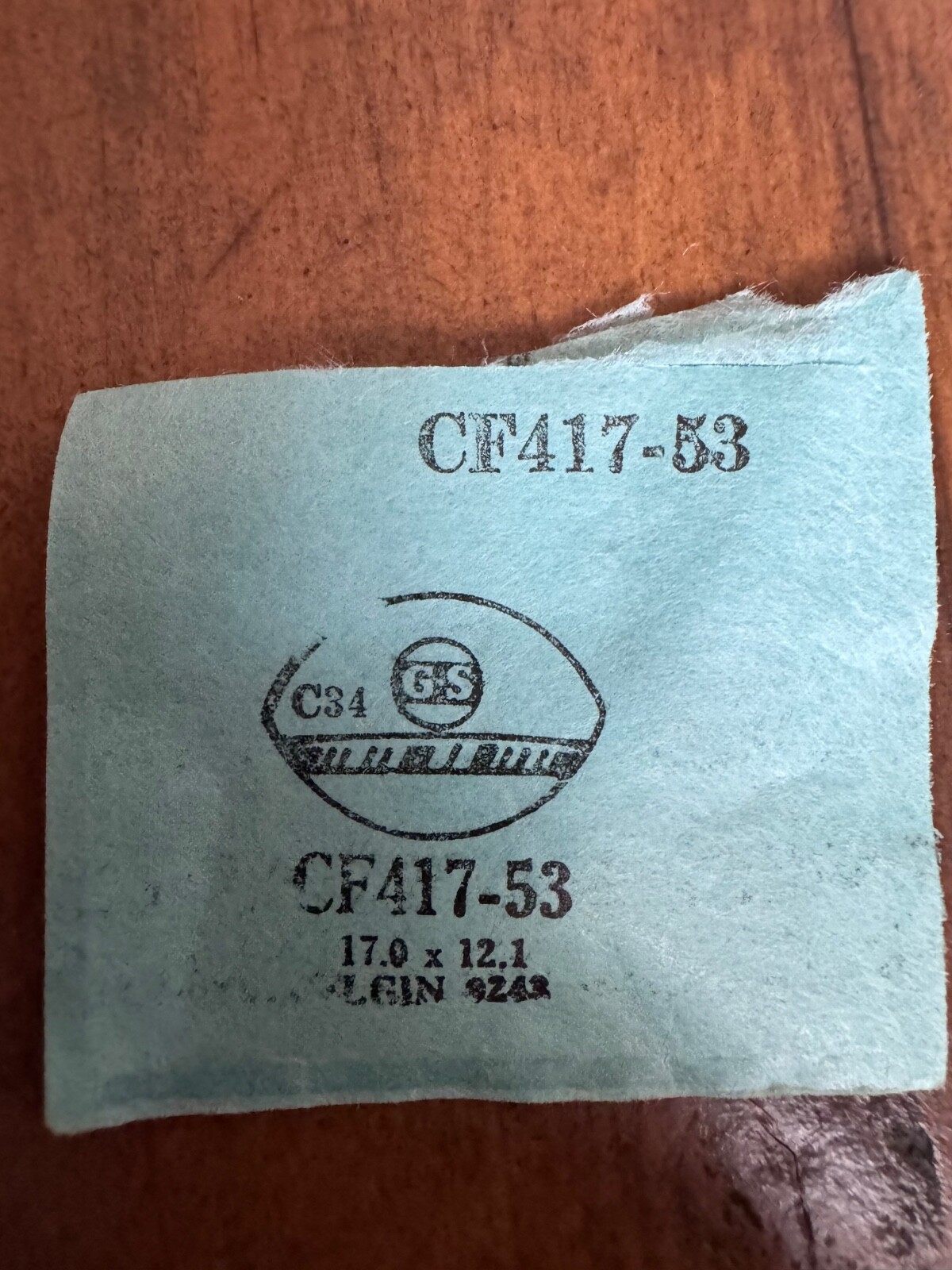 GS CF417-53 Watch Crystal Fit Elgin 0243 – 17.0 x 12.1 mm