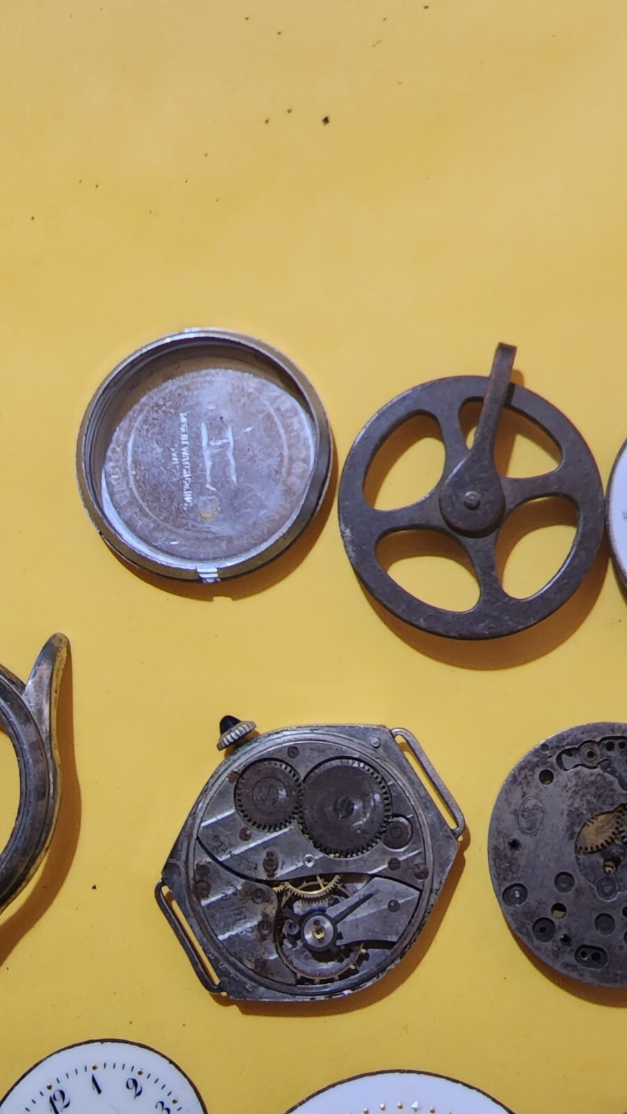 vintage watch movement lot for scrap,repurpose or parts,Waltham, Elgin etc A4