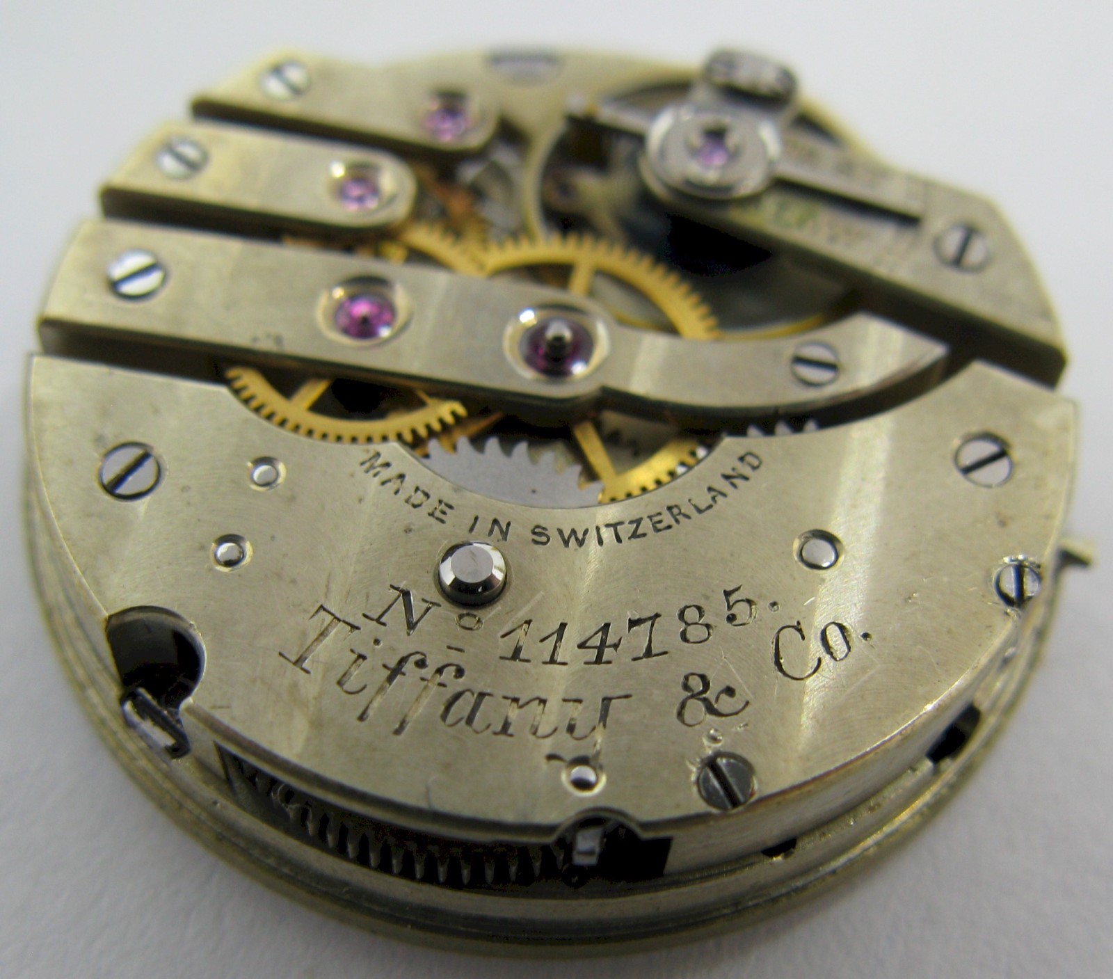Quality Tiffany Pocket Watch Movement … wolf tooth ratchet wheel …