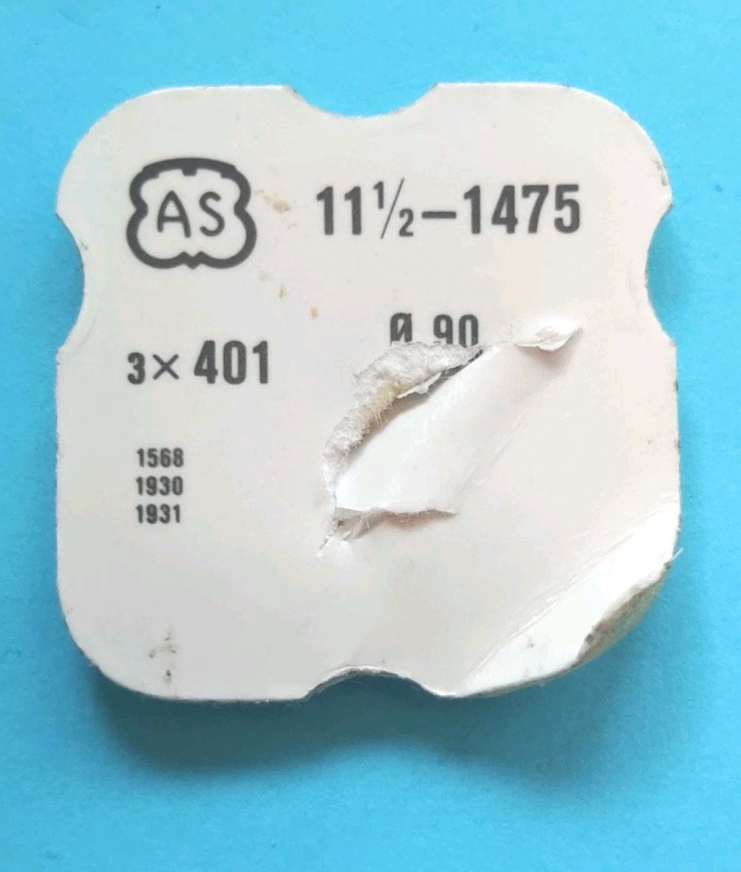 NOS AS 1475 Winding Stem Part #401. Tap 9. Pristine.