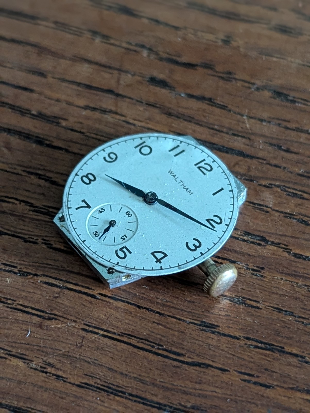 Waltham Premier 750 Watch Movement/Dial/Hands to Restore, Good Balance #S384