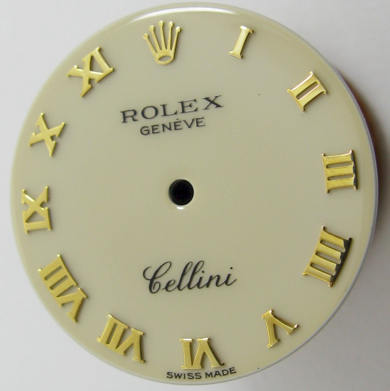 Rolex Watch quartz movement part: Cellini beige dial gilt roman markers