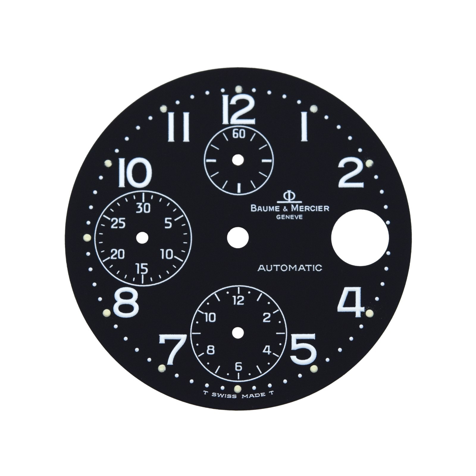 Original 29mm Baume & Mercier Geneve Automatic Watch Dial Part Black