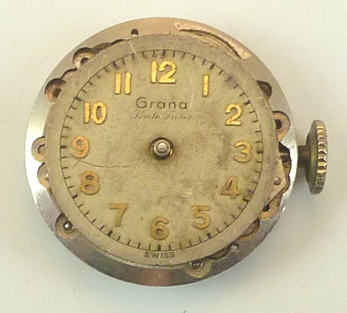 Grana KF351 Wristwatch Movement – Parts / Repair – Broken Balance
