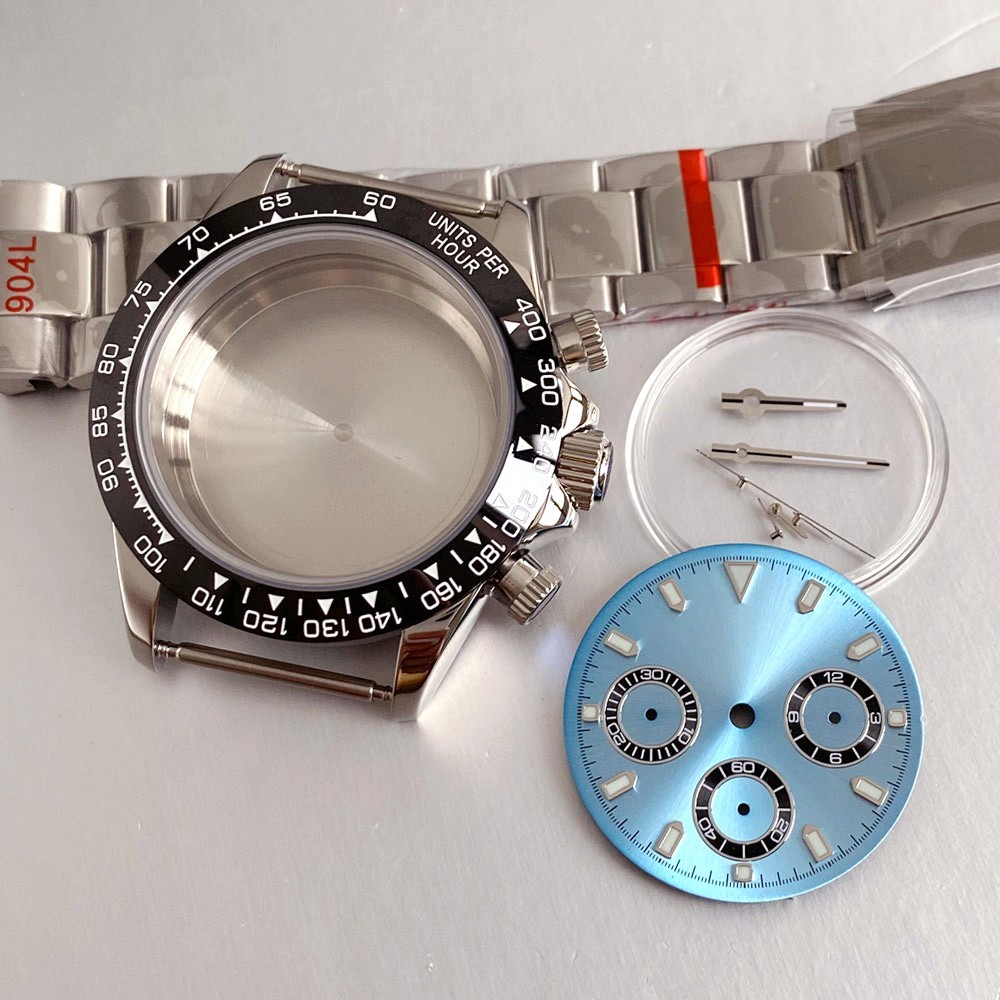 39mm Multifunctional VK63 Quartz Watch Case Mod Parts Set For Daytona Wristwatch