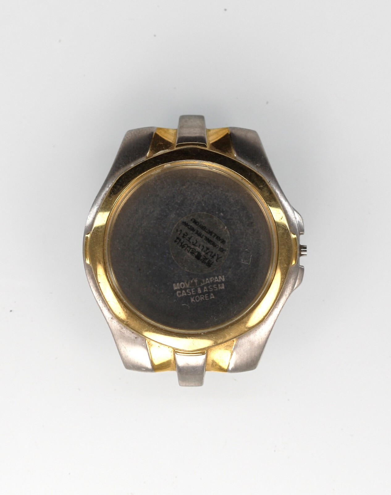 Citizen Eco Drive Watch Men E110-K15699 Silver Gold Stainless NON-WORKING