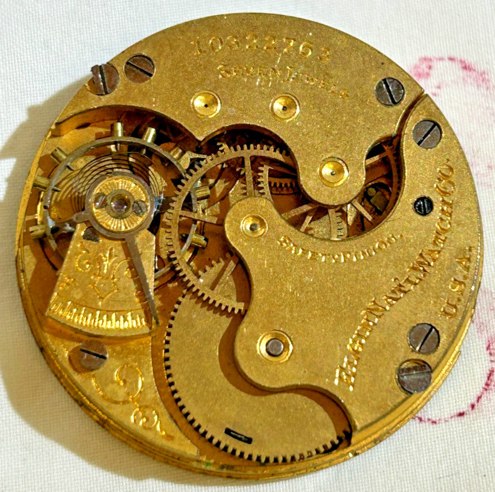 Antique Pocket Watch Movement And Dial Lot of 5 Elgin , Waltham, Illinois
