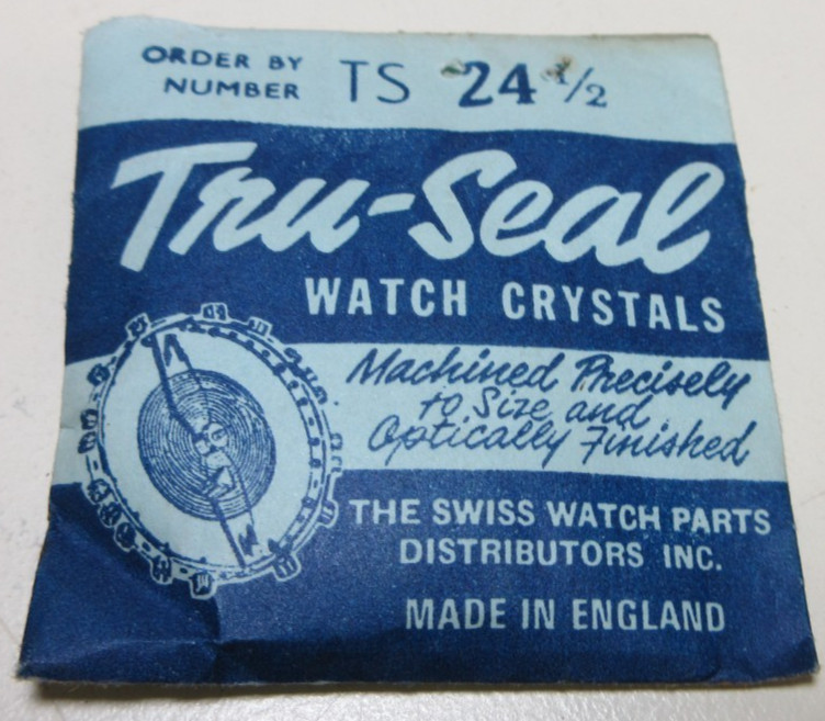 TRU SEAL ROUND WATCH CRYSTAL TS 24 1/2 WATCHMAKER REPLACEMENT PART #346