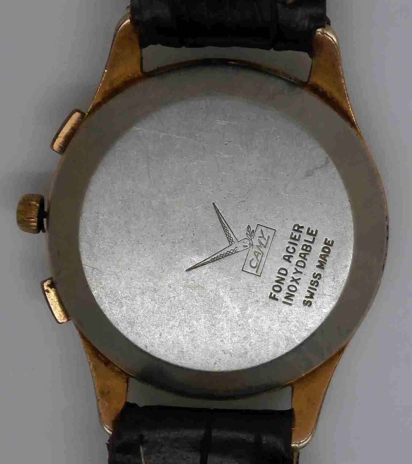 VTG CAMY Gold Plated Chronograph. Cal: L-149. For Repairs
