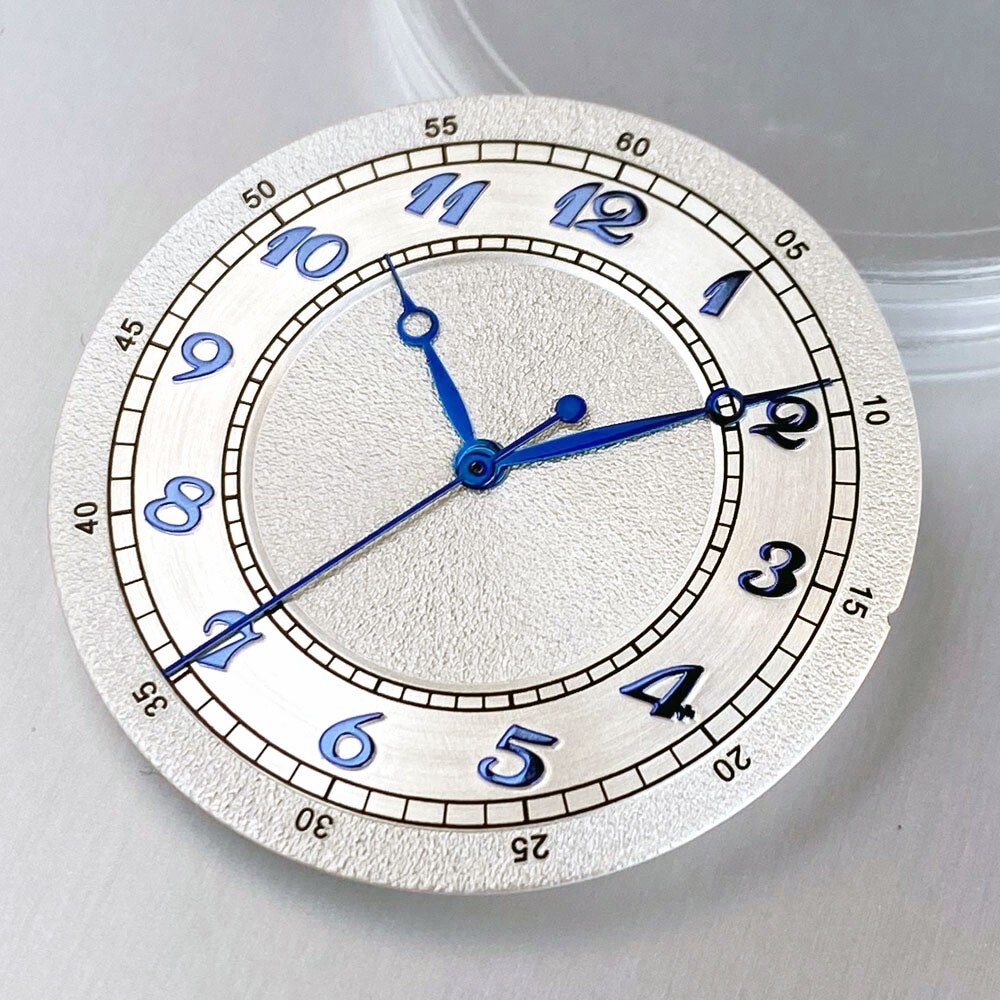 33.5mm Blue Arabic Numerals Matte Watch Dial Face For NH35 NH36 ETA2824 Movement
