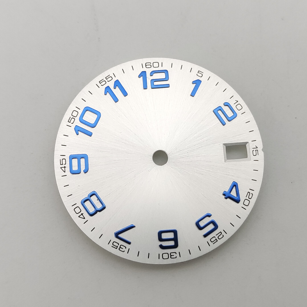 28.5mm White Watch Dial No Luminous For Nh35 Nh36 4R35 Movement Watch Accessorie