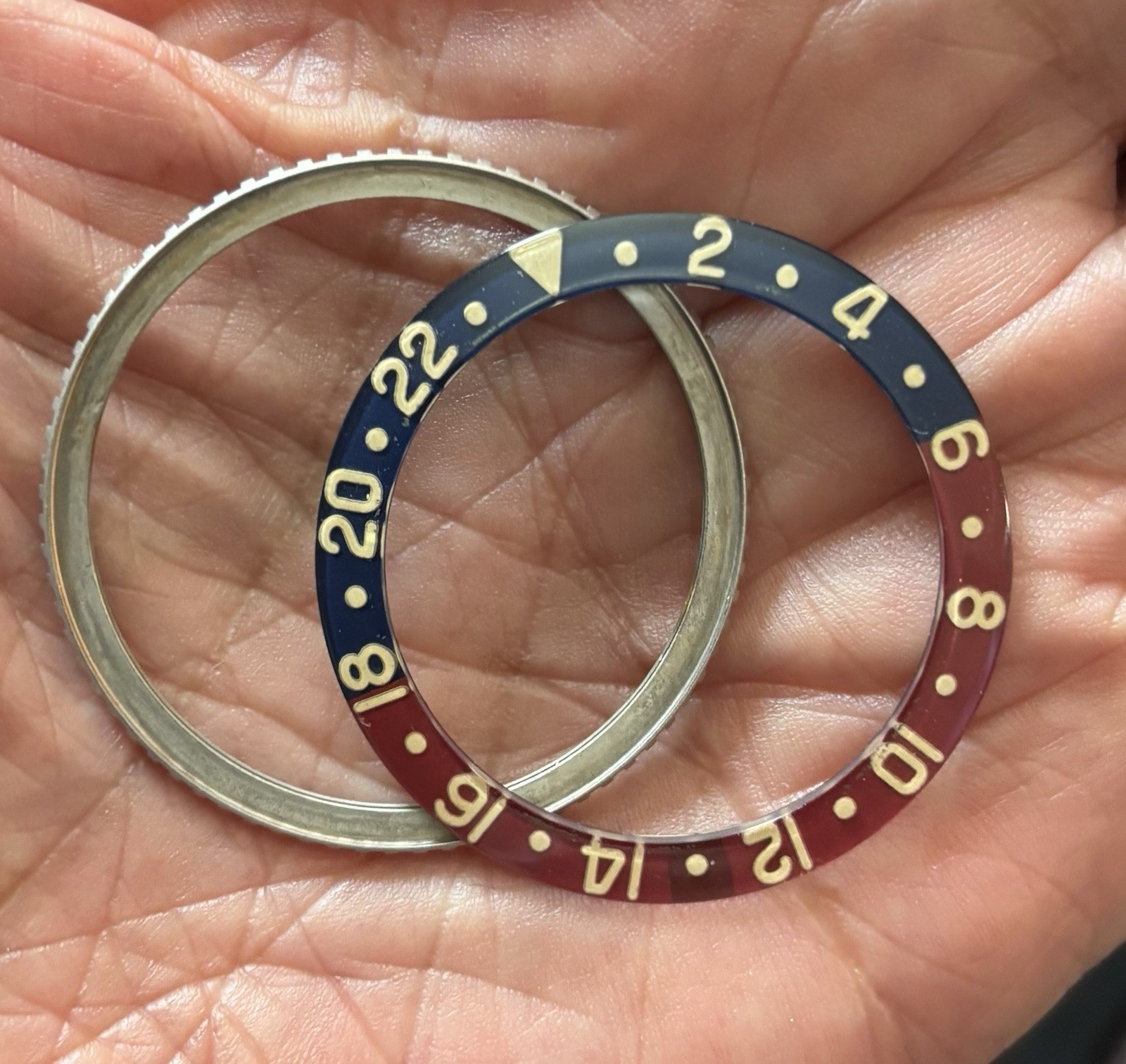 Rolex 6542 Brass Bezel Complete , Compatible 6542 Bakelite Retaining Spring